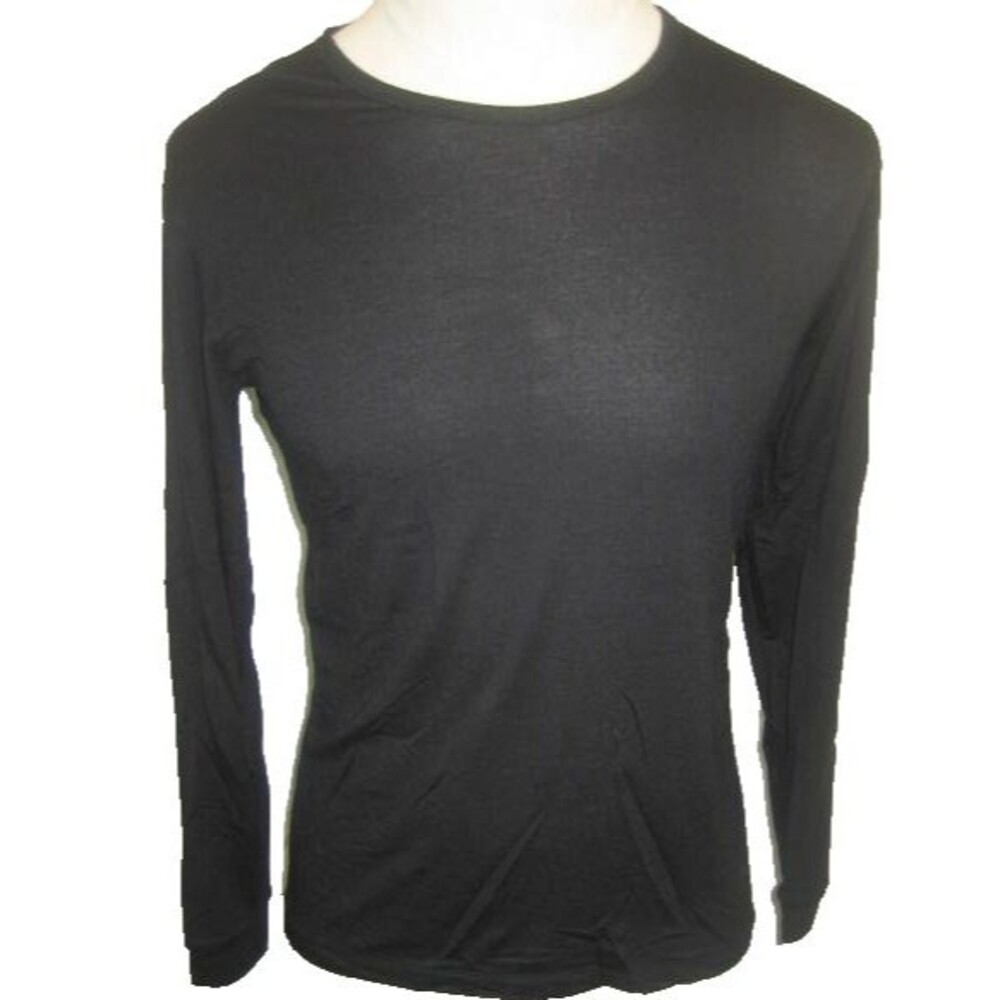 Mens Weatherproof 32 Heat Shield Black LS Crew Neck Base Layer Shirt sz Med